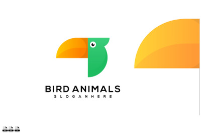 Birds anomal vector logo design template icon