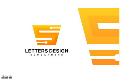 Letter S design vector logo design template icon