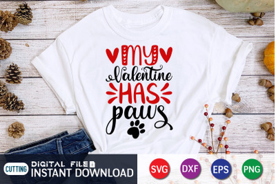 My Valentine Has Paws SVG