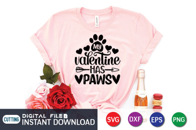 My Valentine Has Paws SVG