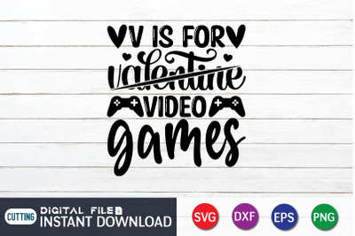 V is For Valentine Video Games SVG