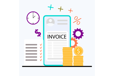 Invoice in smartphone, smart pay using internet banking