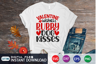 Valentine Wishes Puppy Dog Kisses SVG