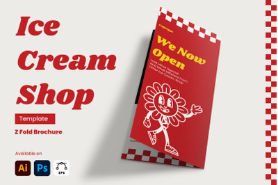 Ice Cream Shop - Z Fold Brochure