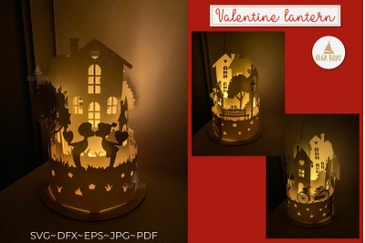 3d Valentine lantern svg cut files