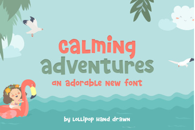 Calming Adventures Font (Kids Fonts, Craft Fonts, Cute Fonts)