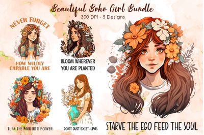 Beautiful Boho Girl Design Bundle