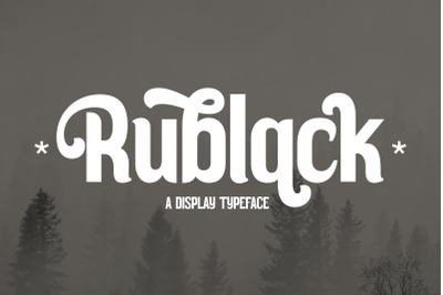 Rublack Typeface