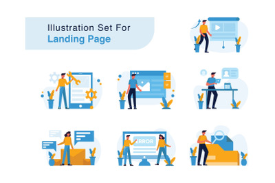 Illustration Set for Landing Page