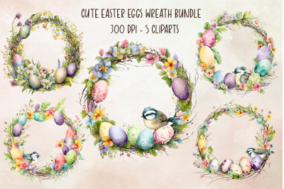 Cute Easter Eggs Wreath Bundle