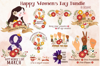 Happy International Women&#039;s Day Bundle