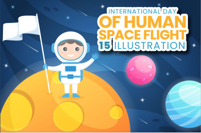 15 International Human Space Flight Day Illustration