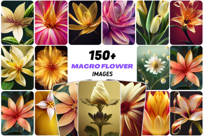 157 High-Quality Macro Flower Images Bundle - Perfect for Photography,