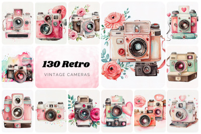 Vintage Camera Love: A Valentine&#039;s Day Clipart Collection