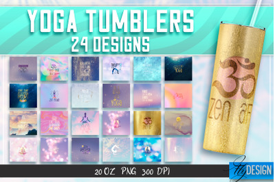 Yoga Tumblers | Yoga Tumbler Sublimation | PNG 20 Oz Tumbler | Tumbler