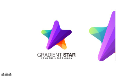Gradient start vector logo template design symbol