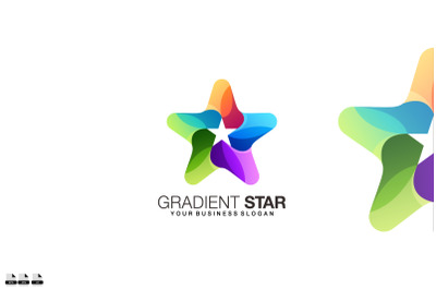 Gradient star vector logo design template symbol