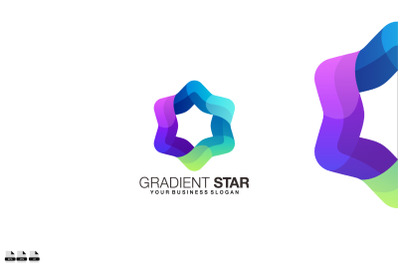 Gradient vector illustration logo design