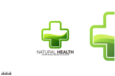 Natural health vector logo design template symbol