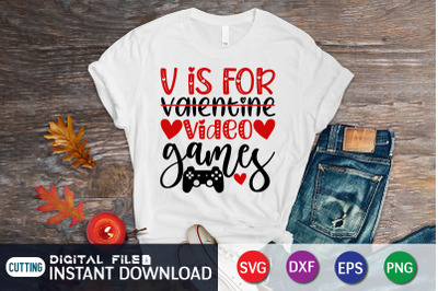 V is For Valentine Video Games SVG