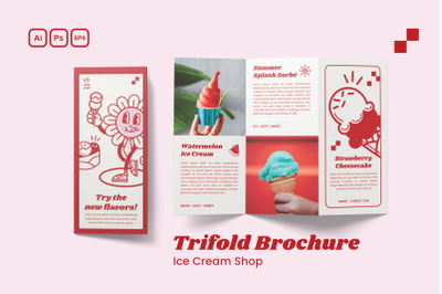 Ice Cream Store - Trifold Brochure