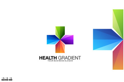 Gradient health vector logo design illustration