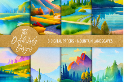 Mountain Landscape Digital Backgrounds