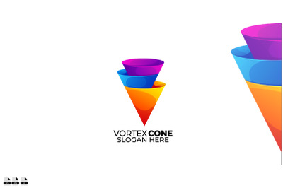 Gradient vortex design template logo icon