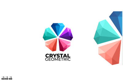 jewel logo design  gradient colorful