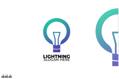 lighting lamp vector logo gradient color icon