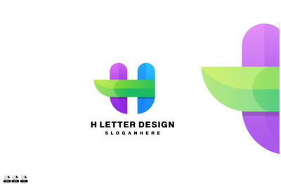 letter h vector design logo template icon