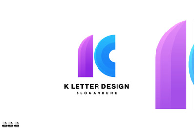 letter k vector logo design illustration