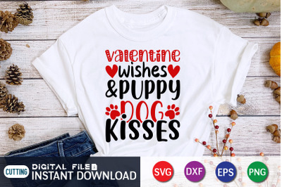 Valentine Wishes Puppy Dog Kisses SVG