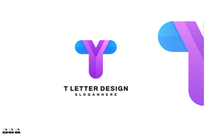 letter y design logo icon gradient color