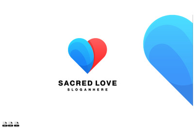 scared love design gradient color symbol