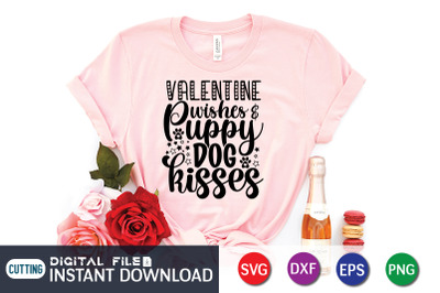 Valentine Wishes Puppy Dog Kisses SVG