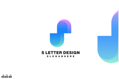 letter s design gradient colorful illustration