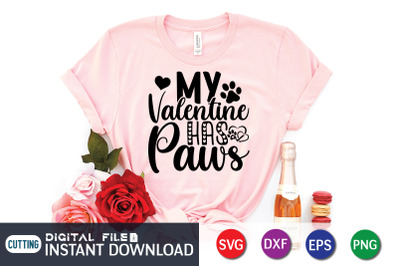 My Valentine Has Paws SVG