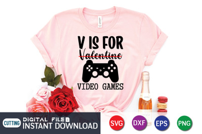 V is For Valentine Video Games SVG