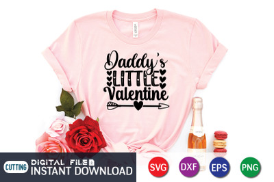 Daddys Little Valentine SVG