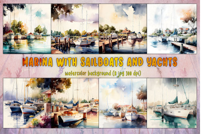 Marina With Sailboats And Yachts