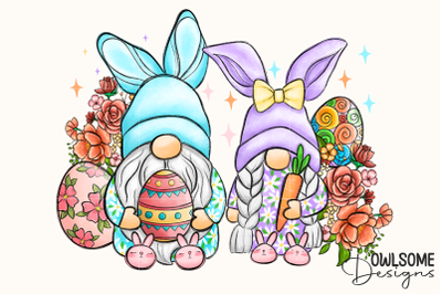 Gnomes Couple Easter Day PNG