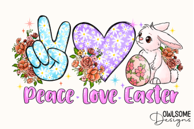 Peace Love Easter Day PNG