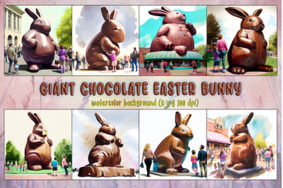 Giant Chocolate Easter Bunny Statue