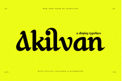 Akilvan Typeface