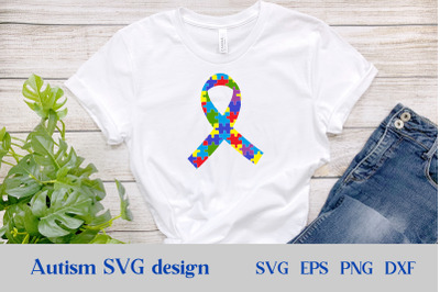 Autism ribbon SVG | Autism puzzle SVG