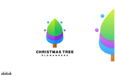 christmas logo icon design gradient colorful