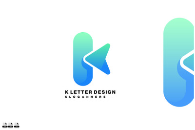 initial k design logo vector icon colorful