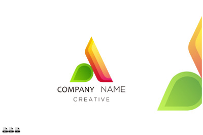 company name logo design gradient illustration