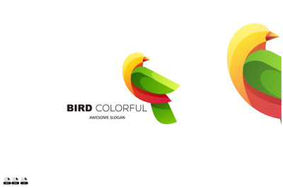 bird logo design gradient colorful illustration